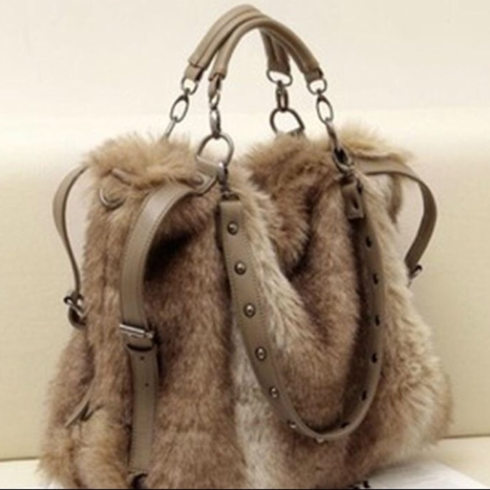 faux fur bag